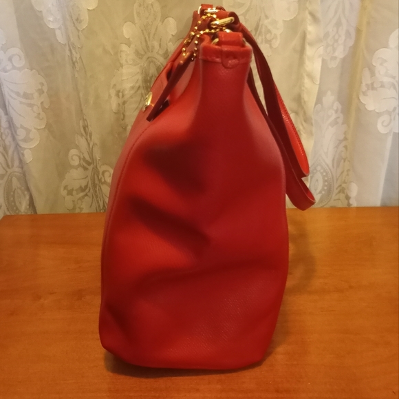 Coach Zip Top Tote in Red - Picture 3 of 16